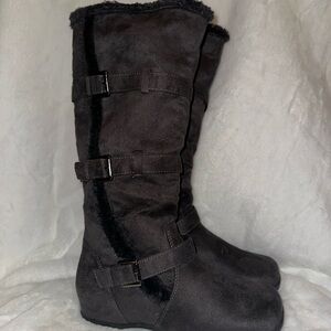 Women's Black Suede Boots